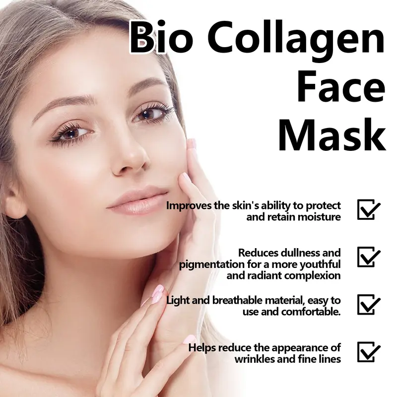 Anti-Wrinkle Mask, Collagen Mask,  Bio-Collagen Face Mask, Deep Bio-Collagen Mask, Pure Collagen Film, Hydration Mask 6