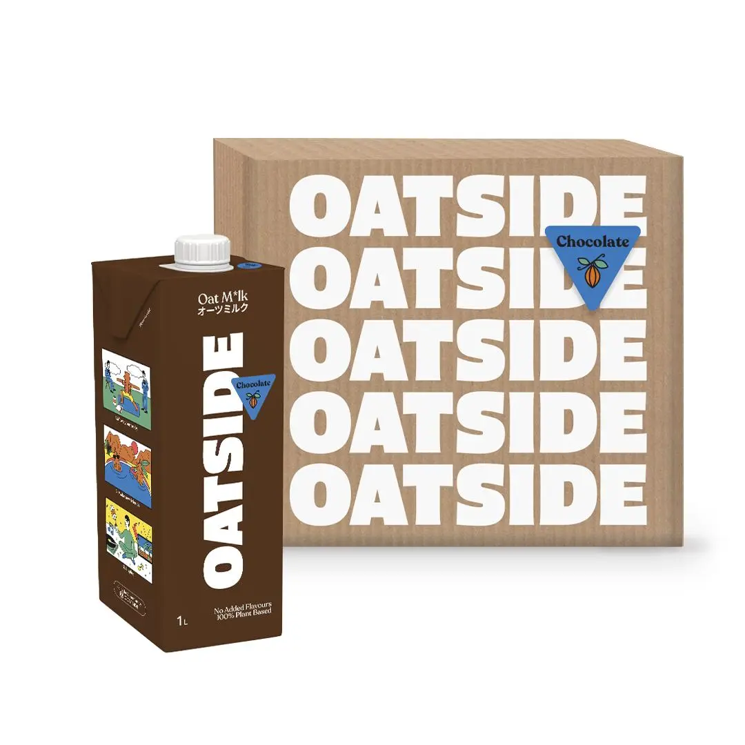 OATSIDE Chocolate Oat Milk 1L x 6 - Dairy Free, Rich, Made with Real Cacao (Exp: Nov 2025)