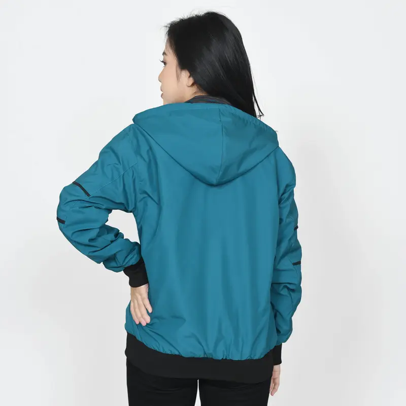Atasan Wanita Jaket Bolak Balik BB Taslan WP Premium Original Distro Hoxer Polos Parasut Tebal Nyaman Lembut Waterproof   Kantong Keren 4