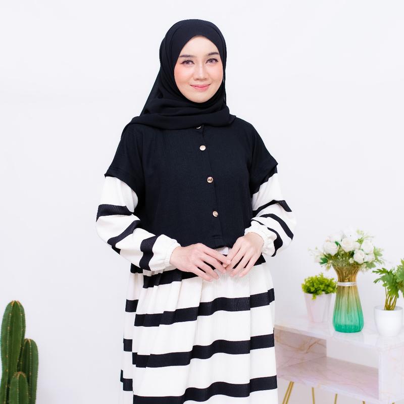 Product Introduction of Tania Dress Gamis Salur Knit Gamis Murah Gamis Daily Gamis Busui Terbaru 12