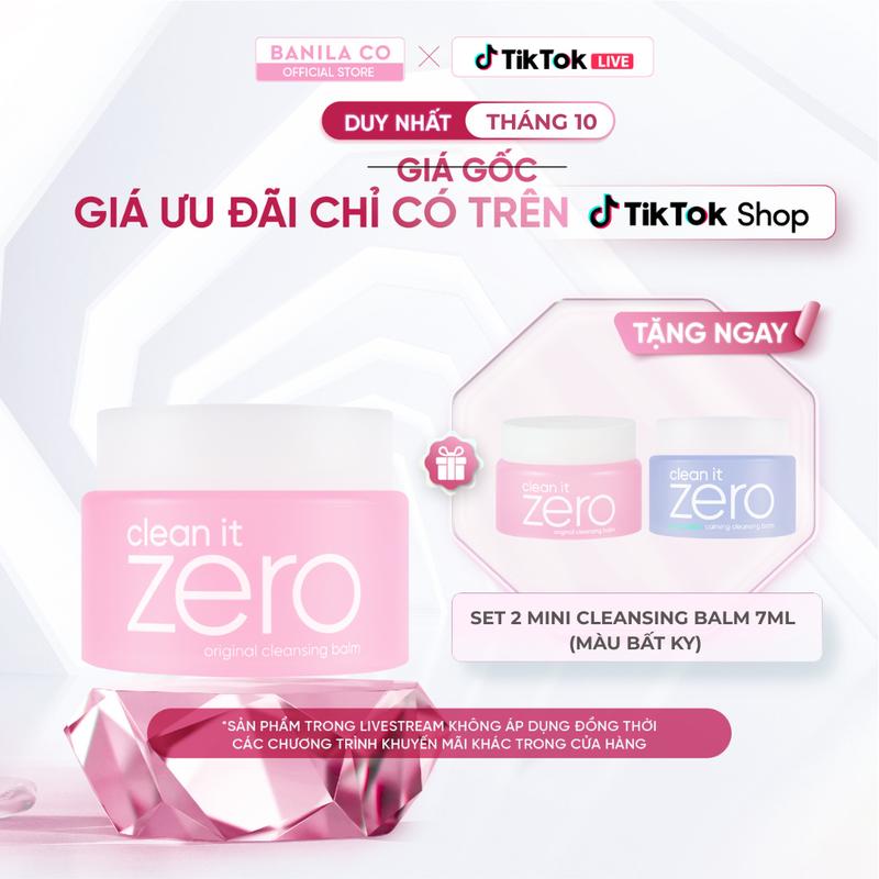 [LIVE] [100ml] Sáp tẩy trang Banila Co Clean It Zero Cleansing Balm O​r​i​g​i​n​a​l 100ml Phiên Bản Mới - Dành cho mọi loại da Trang Điểm Nước Tẩy Trang Mỹ Phẩm Cosmetic