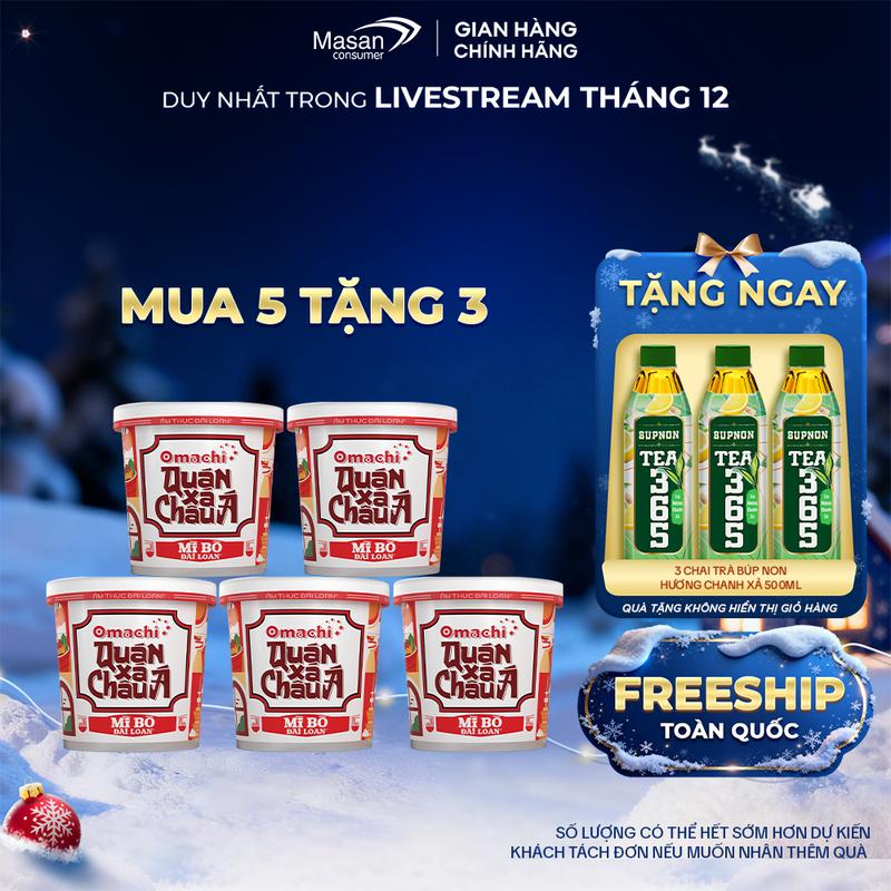   QUÀ KHÔNG HIỆN GIỎ - MUA 5 TẶNG 3  Combo 5 Hộp đồ ăn Omachi Quán Xá Châu Á mix vị 