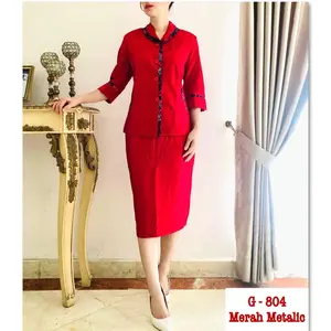 Setelan blazer wanita. Setelan blazer kantor wanita. Set blazer kerja wanita. One set blazer rok Gruciani