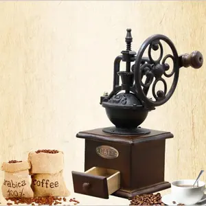 ALOCS Alat Penggiling Kopi Manual Coffee Grinder Wood Adjustable 30g - CW85532
