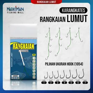 Rangkaian Lumut Karangkates Markiman Rangkaian Pancing Siap Pakai 2-5 Kail Dalam Satu Ikatan Killer Mancing Nila Mujair Bawal