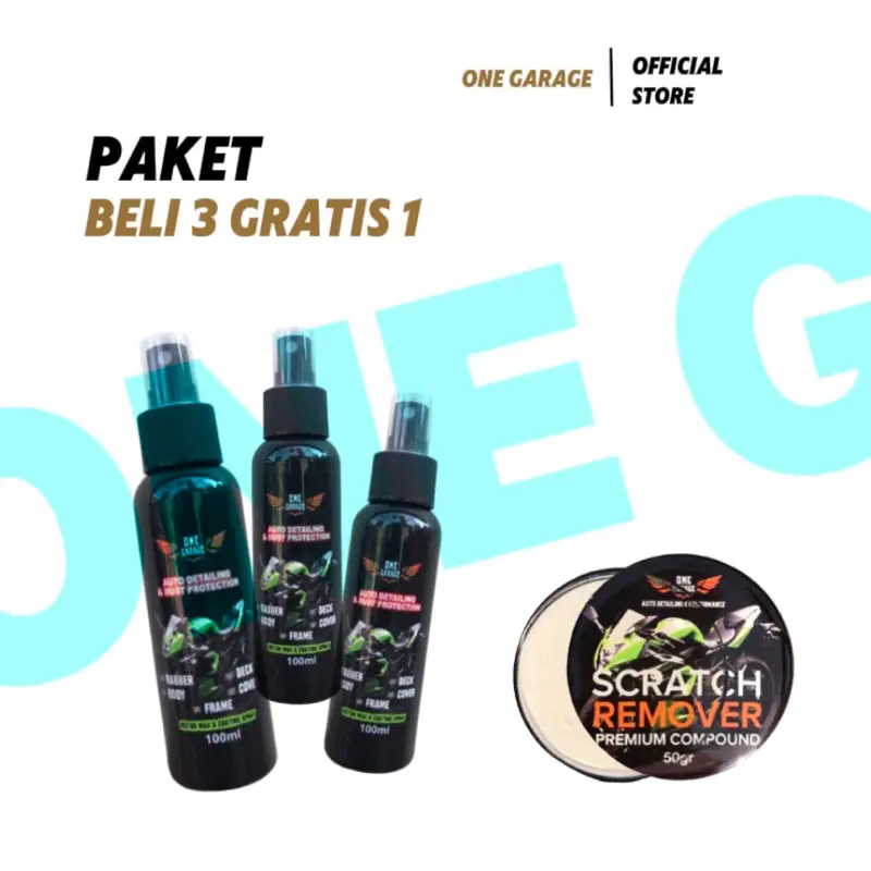 Paket Beli 3 Gratis 1 Teknologi Japan - Auto Detailing Sprey Pengkilap Body Mobil - Motor Karnauba Wax Doff dan Glossy Car Paint Protection