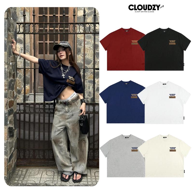 Áo thun boxy local brand CLOUDZY 100% cotton 250gsm dày dặn áo phông form rộng nam nữ unisex WARRI áophong streetwear aothun inchu