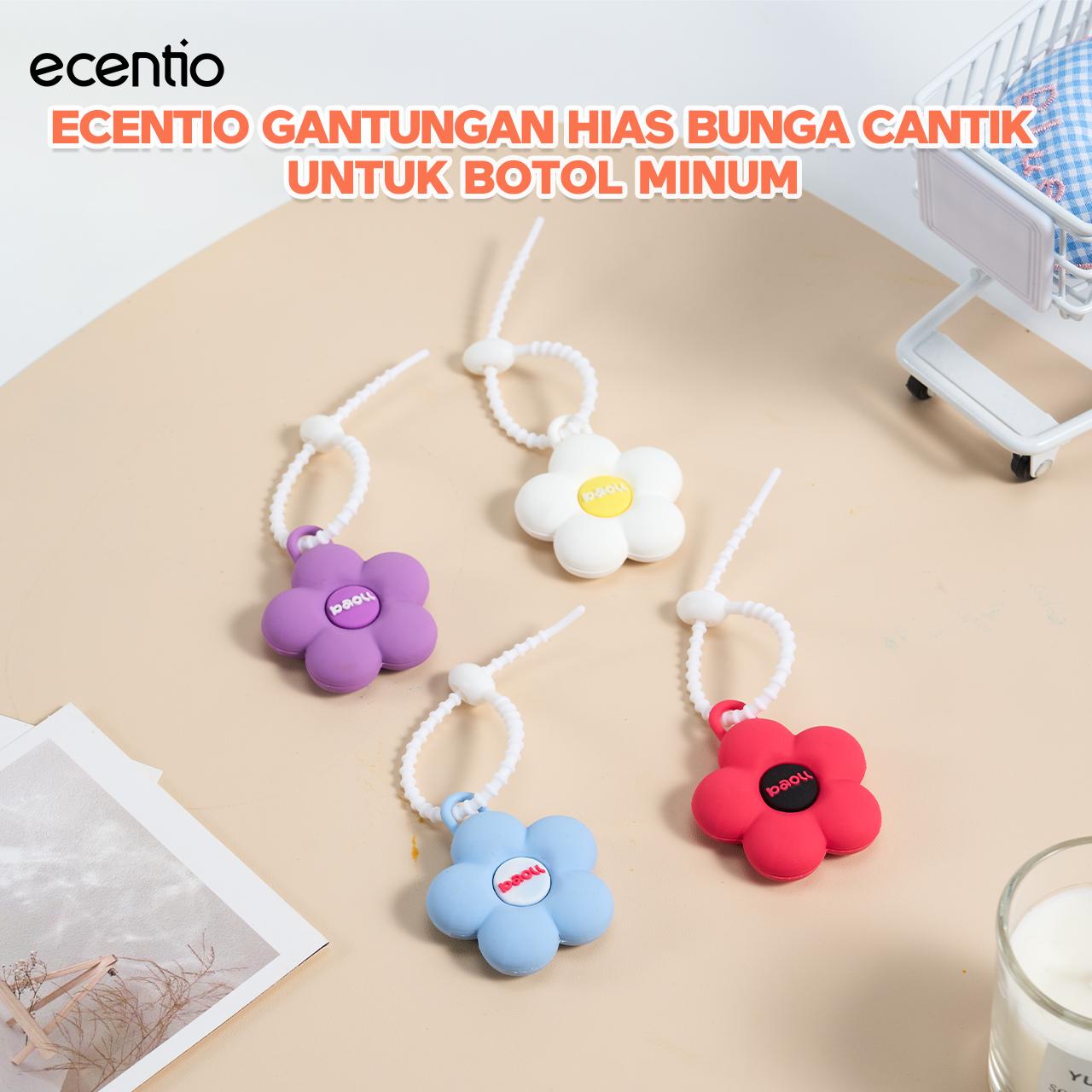 【GA】ecentio gantungan hias bunga pvc aksesoris botol minum karakter lucu tahan lama anti pudar cocok untuk botol tumbler