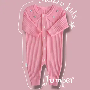 Rajut premium jumper bayi renda usia 0-12 bulan Newborn Perempuan/laki-laki Kancing Kancing Renang