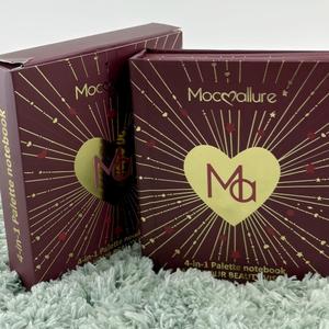 Mocoallure Sombras Mini Libro 4 en 1 Paleta de Maquillaje con Sombra de Ojos Rubor Iluminador y Polvo