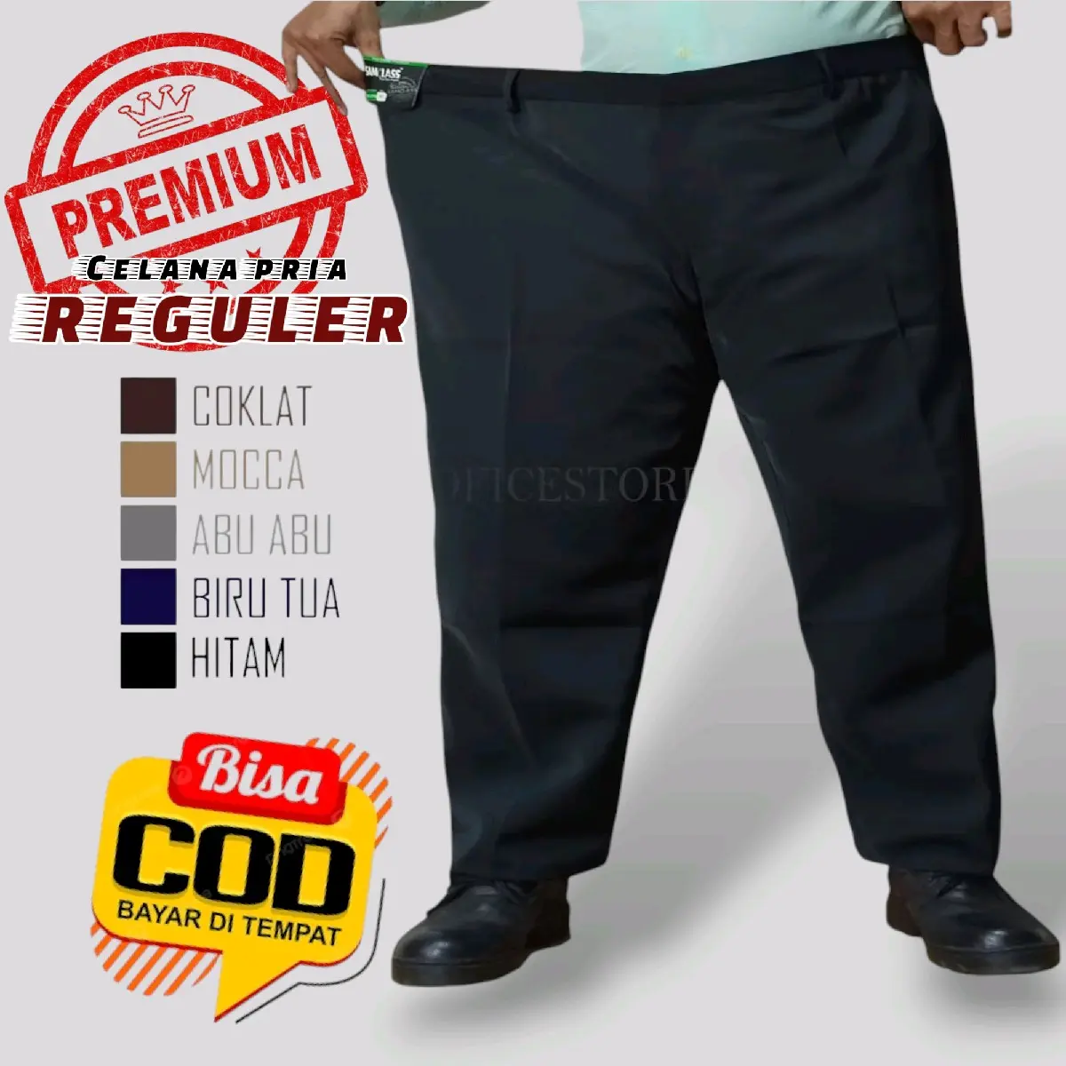 CELANA JUMBO PRIA, CELANA BAHAN, CELANA KERJA, CELANA KANTOR, CELANA REGULER, CELANA FORMAL PRIA celana bahan