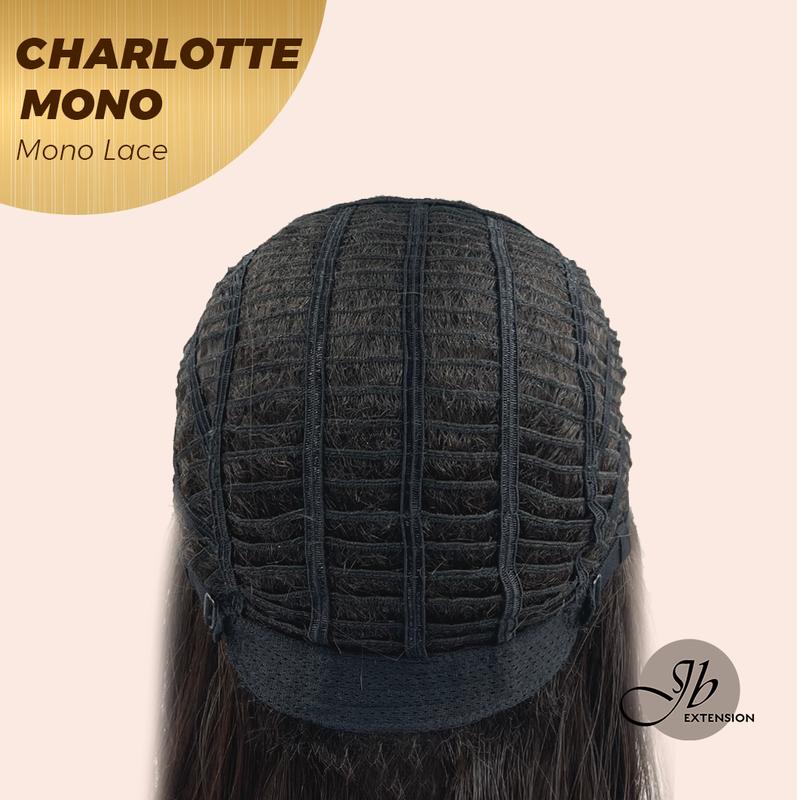 JBEXTENSION【UK】CHARLOTTE MONO Partial Monofilament Wig 22 Inches Natural Black Partial Mono Lace Glueless Wig CHARLOTTE MONO 8