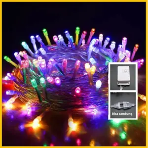 Lampu Natal LED / Lampu Tumblr Merah-Putih &Rainbow RGB / Lampu Agustusan Terbaru2025 / Twinkle Light /Lampu Dekorasi Hias