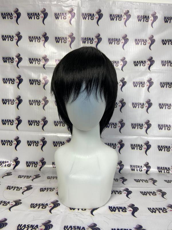 WIG PRIA RAMBUT PENDEK TEBAL WARNA HITAM MODEL COWOK KOREA GRATIS WIGCAP 4