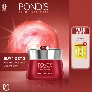 [BUY 1 GET 3] Pond's Age Miracle Day Cream 50gr FREE UV Miracle Bright 2gr (2pcs)