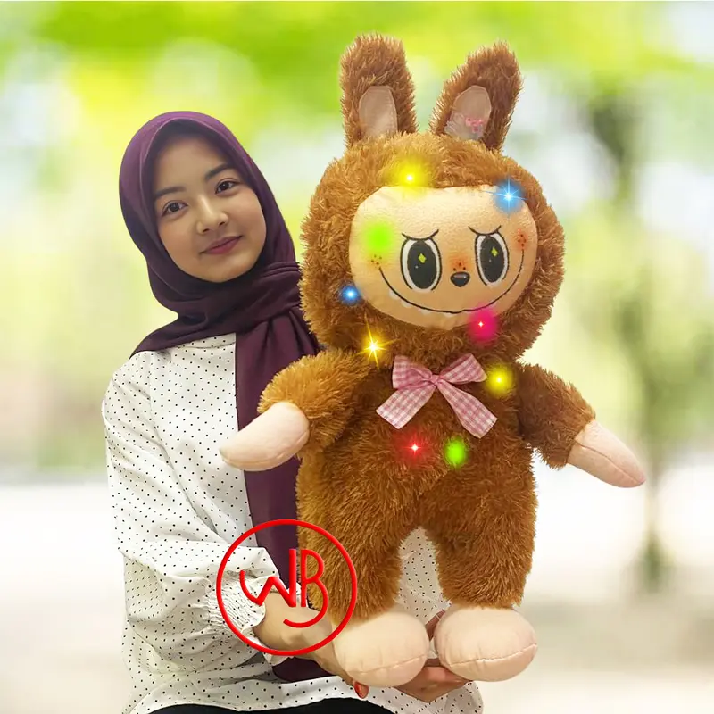 (Dengan Lampu LED) Boneka Labubu The Monsters bisa menyala 6