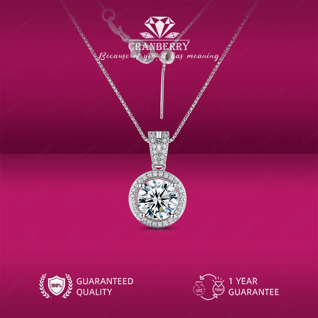 OS1-N03 Kalung Wanita Cranberry Jewelry Premium Lapis Platinum Anti Luntur Anti Berubah Warna Garansi 1 Tahun Resmi Size Adjustable Kualitas Grade Terbaru Aksesoris Perhiasan Kalung Nikah Permata VVS1 Elegan COD