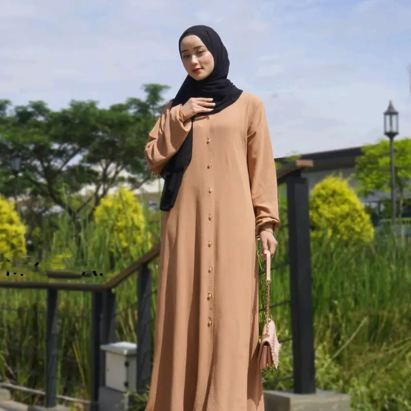Bella Dress Pesta Wanita Kondangan Terbaru 2024 Gamis Simpel Kekinian Bahan Airflow 3