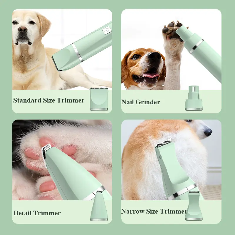 4 In 1 Alat Cukur Profesional Gunting Rambut Listrik Hewan Peliharaan Untuk Mencukur Bulu Anjing 1