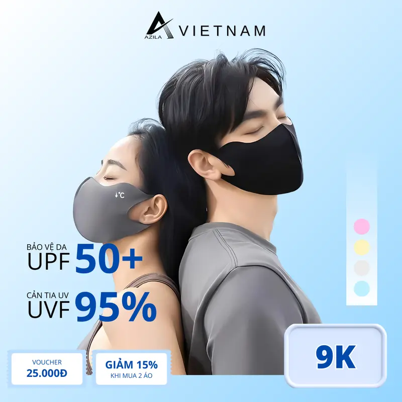 Khẩu Trang Chống Tia UV Đạt Tiêu Chuẩn UPF 50+, Khẩu Trang Chống Nắng Nữ Thương Hiệu Aizla - KT05 0