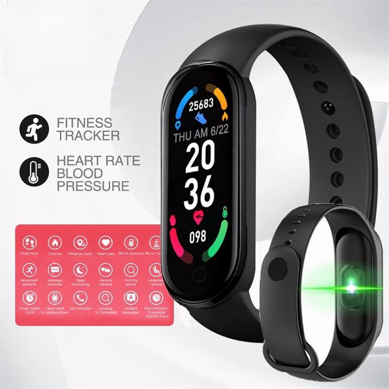 Aokeyo M6 Smart Watch Pelacak Kebugaran Bluetooth Smart Band Smart Display Detak Jantung Jam Tangan Digital Tahan Air Jam Tangan Olahraga Wanita Pria 1