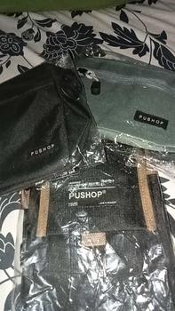 Product Review of PUSHOP PAKET BUNDLING HEMAT PSHP45K-02 - Paket Tas Selempang Pria Wanita 45 Ribu Dapat 3pcs Tas Slingbag Canvas dan Mini Sling bag Casual Polos Cowok Cewek Hitam Pria from ?** 1