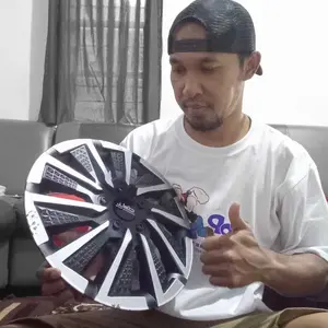 ( SATUAN / 1 PCS ) DOP RODA 13" / 14" VELG EXO WILDOP EXO WARNA SILVER HITAM ISOKA MOBIL TUTUP RODA