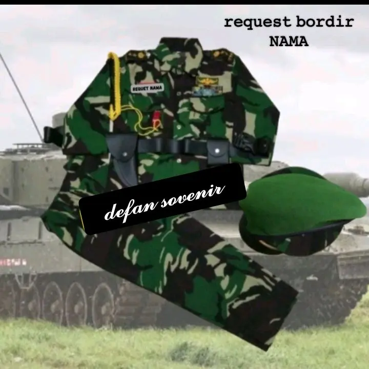 setelan baju doreng /TNI AD anak laki2