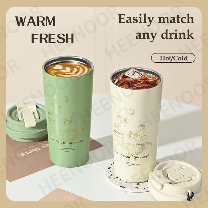 Heenoor Tumbler Termos Teh & Coffee Natal/X-Mas/Christmass/Pop Mart The Monsters Labubu Limited Edition Lily of the Valley Aesthetic Hot&Cold 550ML Stainless Steel SUS 316 | HN-2012/2038/8159/8157 7