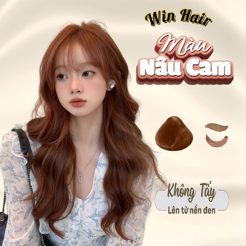 THUỐC NHUỘM TÓC MÀU NÂU CAM - không tẩy - HÀNG LOẠI 1 - BÊN MÀU MỀM MƯỢT
