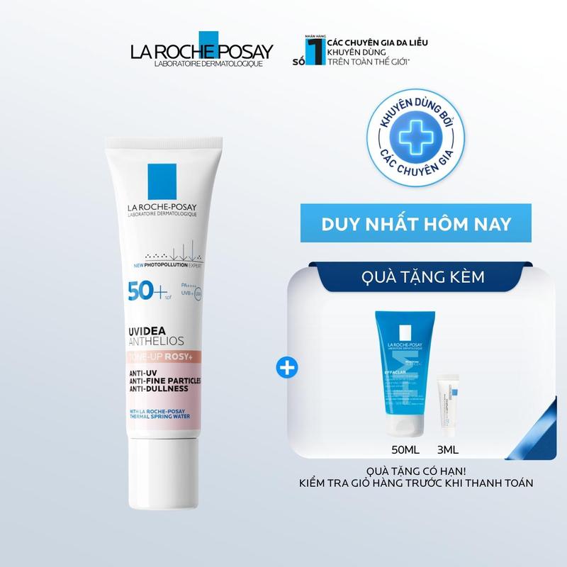  Kem chống nắng nâng tone sáng hồng rạng rỡ cho da khô xỉn màu Anthelios UVIDEA Rosy+ SPF50+ PA++++ 