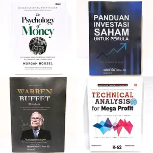 PAKET 4 BUKU BESTSELLER The Psychology Of Money + Panduan Investasi Saham Untuk Pemula + Warren Buffet + Technical Analisys For Mega Profit
