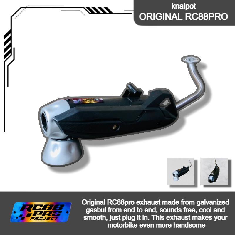 KNALPOT ORIGINAL PRODUK RC88PRO STANDAR RACING BUAT ALL MATIC BEAT / VARIO / MIO / PCX / SCOOPY & DLL 0