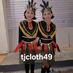 baju adat dayak anak laki-laki dan perempuan karnaval/pentas/tari termurah terlaris