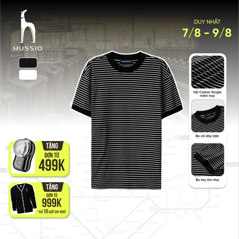 [22 Cent Collection] Áo thun nam cổ tròn Masdy vải Cotton Single lông thỏ dày dặn, mềm mịn, trẻ trung - HUSSIO