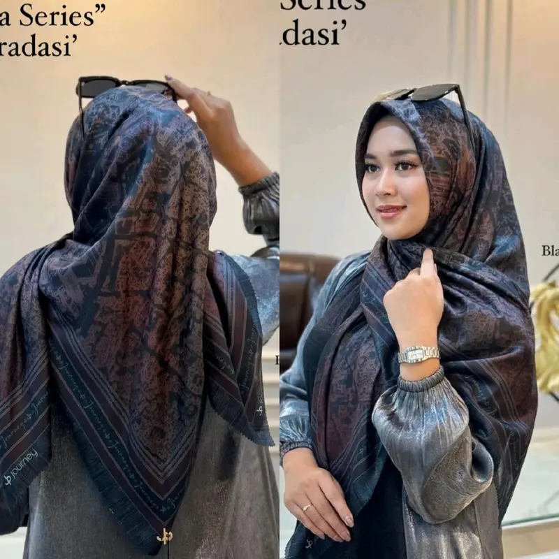 HIJAB SEGI EMPAT MOTIF VIRAL/ SEGIEMPAT MOTIF VOAL SUBLIM TERBARU DEARA MARIPOSA PITA Kerudung Square Muslim Mutiara 6