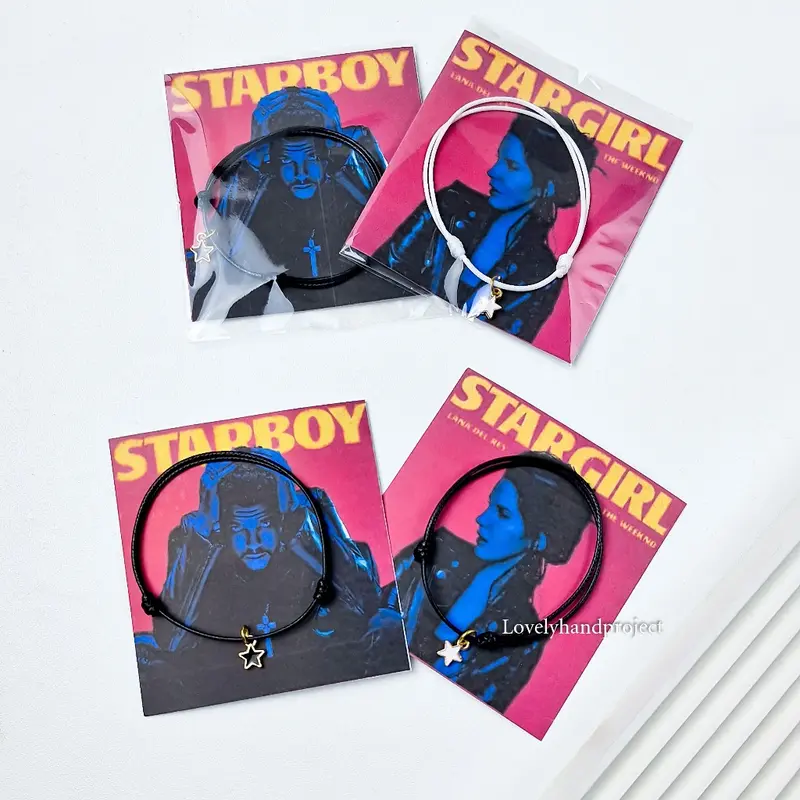 Gelang Couple Starboy & Stargirl Y2k Tali Waterproof 1mm Tipis (2pcs) 1