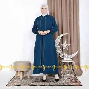 Sabrina Dress - Abaya Wanita Muslim Payet Mewah Syar'i Bahan Aurora Anti UV Gamis Wanita Lebaran Terbaru