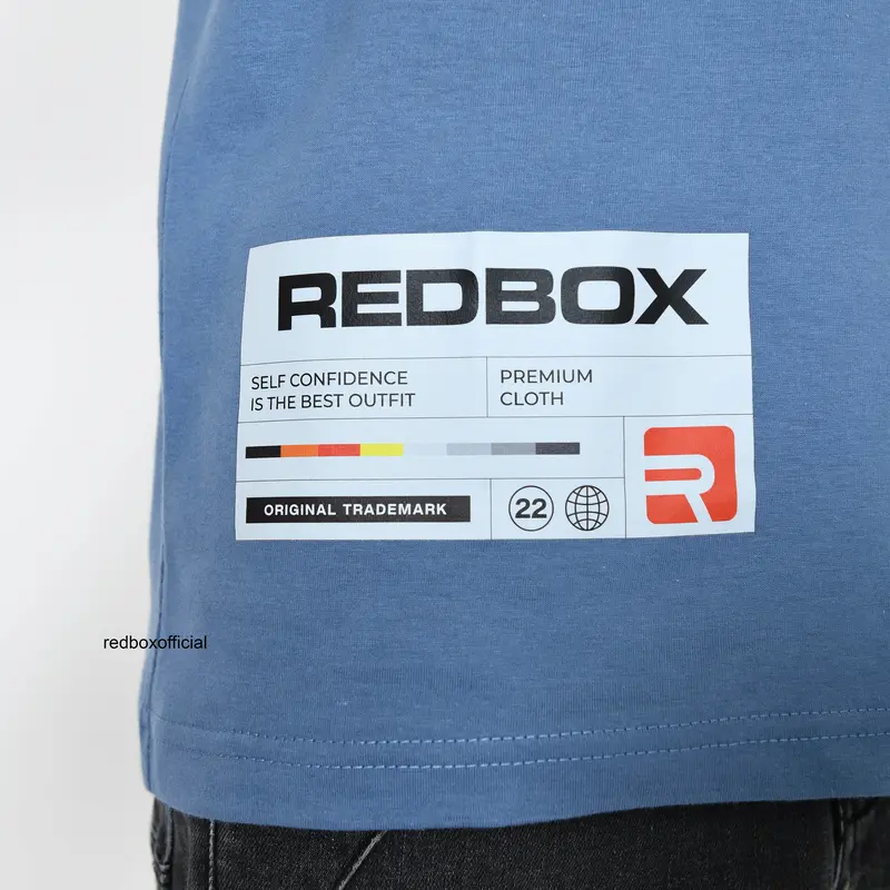 Baju Kaos Anak Tanggung Laki Laki Premium Distro Kekinian Clothing Karakter Katun Combed Biru Denim REDBOX Original Fashion 2