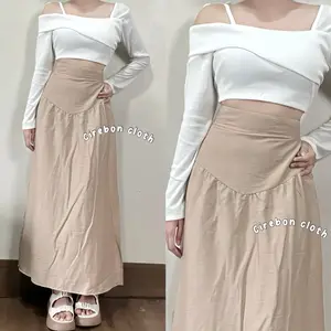 Cirebon cloth - Livy Skirt / Rok Panjang Wanita Ruffle Serut Bawahan