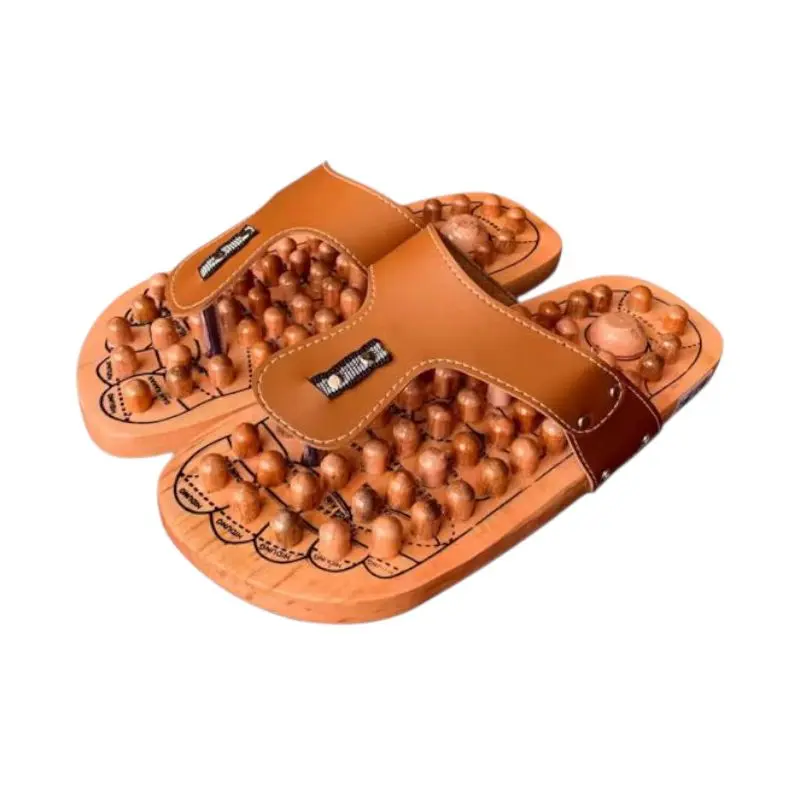 KIYARA Sandal Refleksi Pijat Kaki Kayu Mahoni Asli Sendal Terapi Pria Wanita Size 37-43 Melancarkan Peredaran Darah Meredakan Pegal Meningkatkan Imunitas Tubuh
