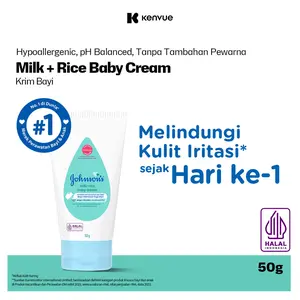 JOHNSON'S Milk + Rice Baby Cream - Krim Bayi 50 gr