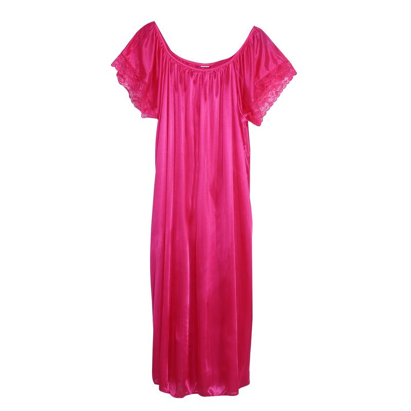 Product Introduction of Women Summer Round Neck  Soft Satin Lace Sleepwear Pajamas-NEW FASHION Summer Polyester 15