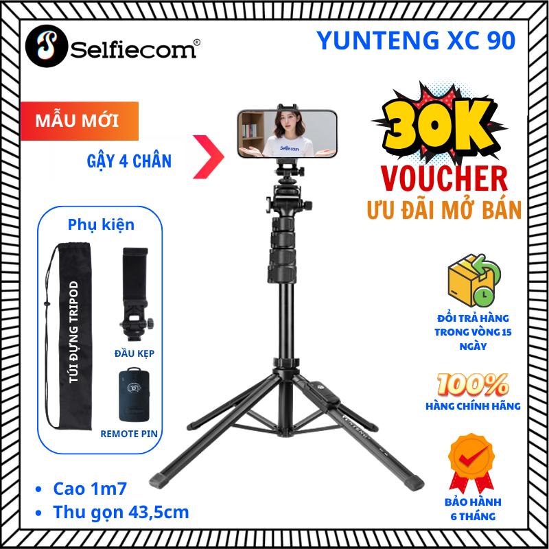  Gậy Chụp Ảnh 4 Chân Yunteng XC-90 – Siêu Gọn Nhẹ Đa Năng Có Remote Điều Khiển Từ Xa Túi Đựng 