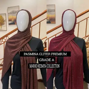 Pashmina Glitter | Pashmina Glitter premium | Krudung rajut | Pashmina rajut | Pashmina Glitter pengantin Jilbab Panjang