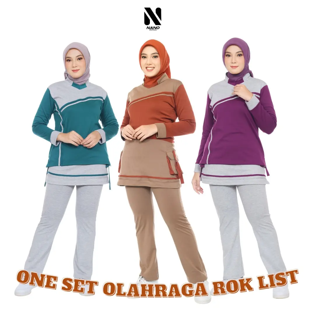 NANO SPORT - BAJU SENAM WANITA / SETELAN BAJU OLAHRAGA MODEL DAKIM
