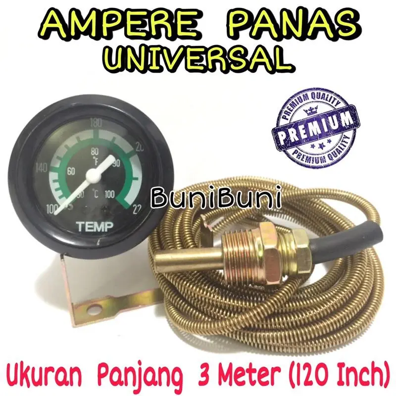 Ampere Temperatur / Ampere Panas / Meter Pengukur Suhu Air Untuk Mobil & Mesin Universal PROMO TERMURAH 4