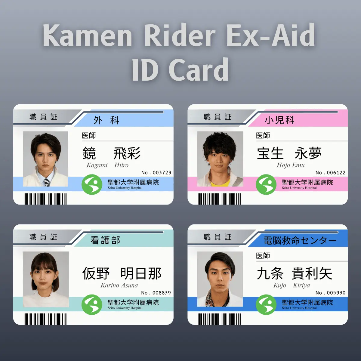 Kamen Rider Ex-Aid / Seito University Hospital ID Card