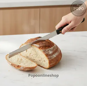 Pisau Roti Kue Bolu 2 Sisi Pisau Panjang Gerigi Rata Knife Bread Cake