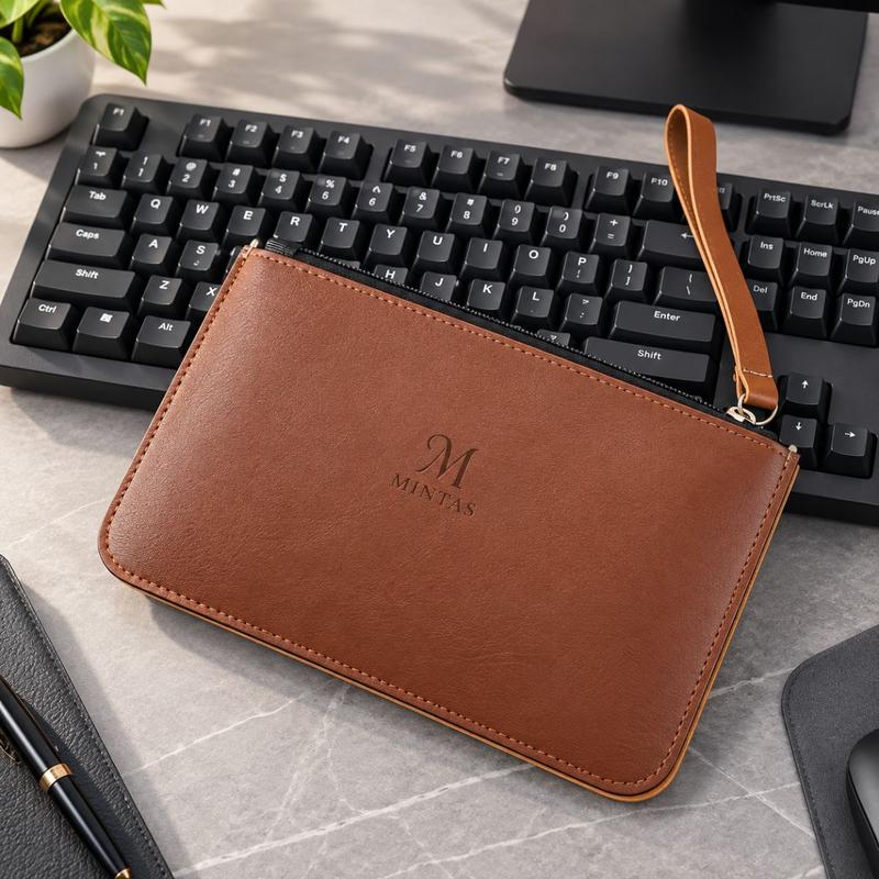 Ví Clutch Cầm Tay MINTAS Da PU Cao Cấp 22x14cm, Ví Đựng Điện Thoại Tiền Thẻ Nam Nữ